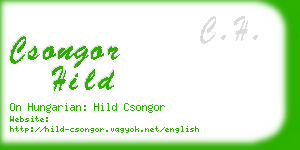 csongor hild business card